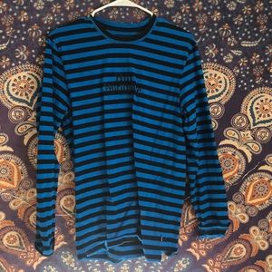 Huf worldwide striped t shirt